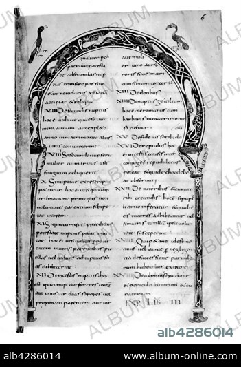 Breviary of Alaric II f° 6 . Middle AgesParis, Bibliothèque Nationale.