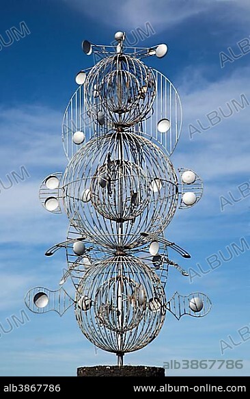 CÉSAR MANRIQUE. Wind toy, wind mobile, sculpture by César Manrique, Tahiche, Lanzarote, Canary Islands, Spain, Europe.