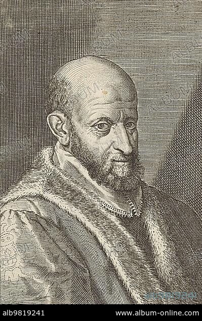 Girolamo Mercuriale; Hieronymus (Mercurialis); 30 September 1530 to November 1606; an Italian physician; Historical; digitally restored reproduction from an original of the period.