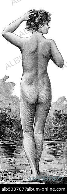 Youthful figure, historical illustration from: Anna Fischer Dueckelmann, Woman as the Family Doctor, Stuttgart, 1907, p. 187, fig. 130.