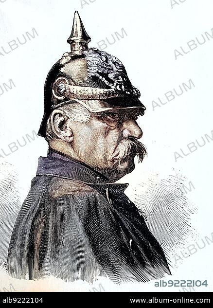 Albrecht Theodor Emil Graf von Roon, 1803, 1879, was a Prussian soldier and statesman. As Minister of War from 1859 to 1873, Roon was a dominant figure in Prussias government alongside Otto von Bismarck and Helmuth von Moltke, Situation from the time of the Franco-Prussian War, 1870-1871, Historical, digitally restored reproduction from a 19th century original.