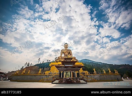 Buddha Dordenma statue, large Buddha statue, Buddha Point Thimphu, Kuenselphodrang, Buddha Point Thimphu, Thimphu District, Himalayan region, Bhutan, Asia.