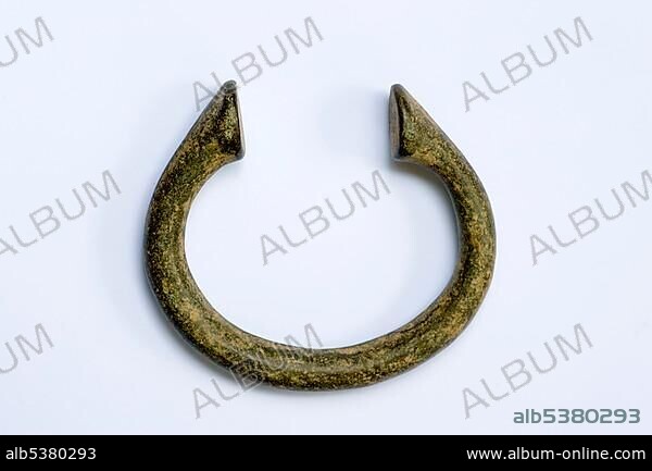 Ancient money, open bronze manilla, also known as slave trade money, a slave costed about 15 manillas, West Africa, 15th-19th century.