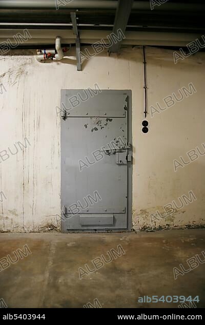 Berlin-Hohenschoenhausen memorial, former prison of the GDR's secret service, locked cell door, Berlin, Germany, Europe.