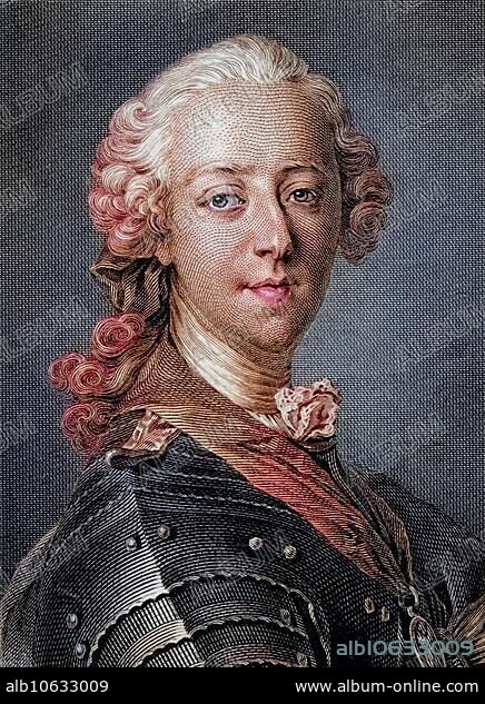 Charles Edward Stuart, the young Pretender, Bonnie Prince Charlie, 1720-1788, Aspirant to the British throne who led the Scottish Highland Army in the Rebellion of the Forty-Five, Historic, digitally restored reproduction from a 19th century master, Record date not stated.