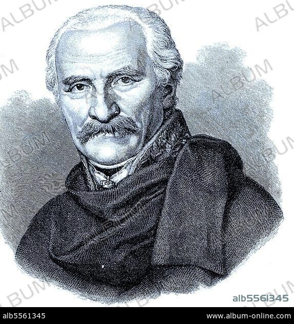 Fürst Gebhard Leberecht von Blücher, Fürst von Wahlstatt, 16. Dezember 1742, 12. September 1819, war ein preußischer Generalfeldmarschall, Feldmarschall, digitale verbesserte Reproduktion eines Originaldrucks von 1880.