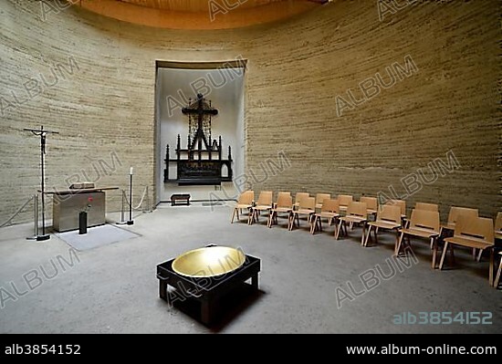 Interior, Chapel of Reconciliation, Berlin Wall Memorial, Berlin, Berlin, Germany, Europe.