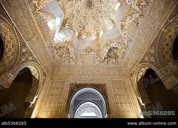 Sala de los Embajadores, Alhambra, Granada, Andalucia, Spain, Europe.