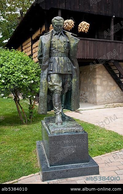 Tito statue in the museum, Staro Selo, Kumrovec, Croatia, Europe.