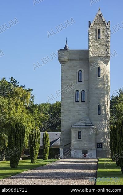 The Ulster Tower, Irish First World War One memorial to the men of the 36th Ulster Division at Thiepval, France, Europe.