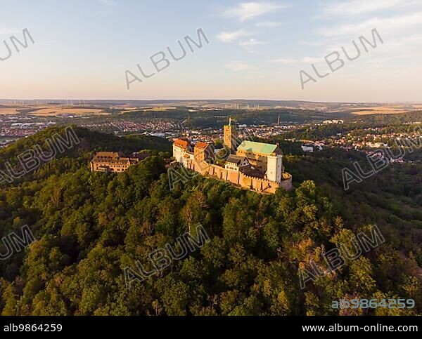 Wartburg Castle is a castle in Thuringia, situated above the town of Eisenach at the north-western end of the Thuringian Forest, 411 m above sea level. It was founded around 1067 by Louis the Knight and has been a UNESCO World Heritage Site since 1999.