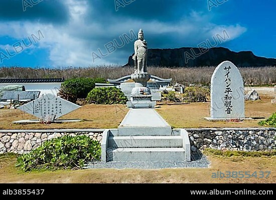 World War II memorial at the Banzai Cliffs, Saipan, Northern Mariana Islands, Oceania.