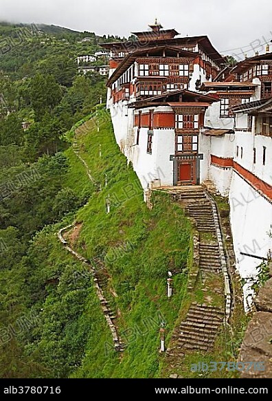 Monastery Trongsa Dzong, Trongsa District, Bhutan, Asia.