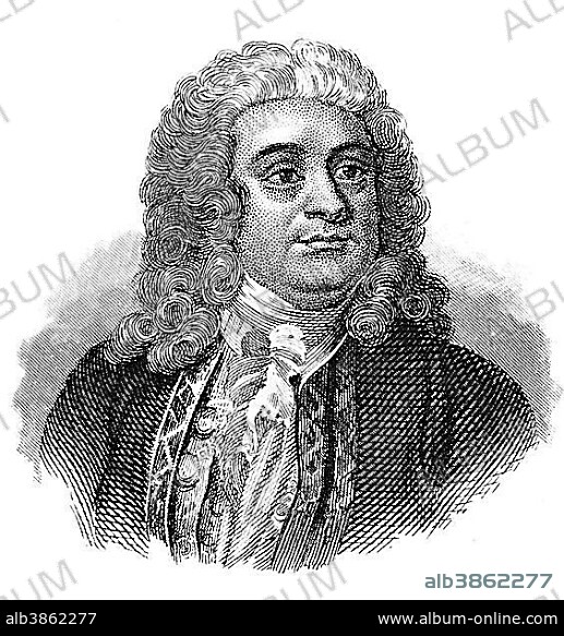 Portrait of Georg Friedrich Haendel or George Frideric Handel, 1685 - 1759, German-British Baroque composer.
