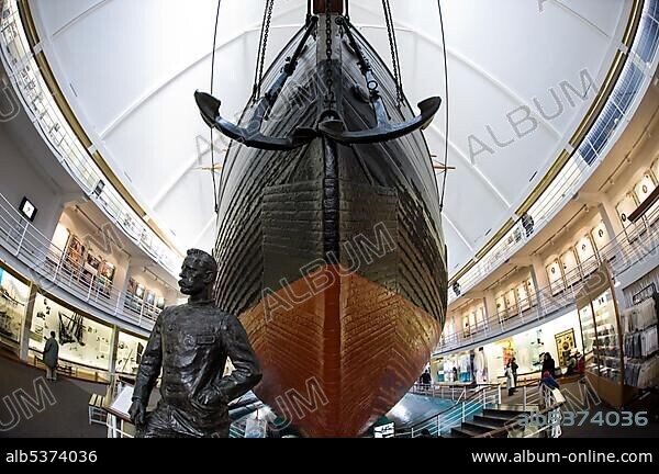 Statue of Fridtjof Nansen in front of the Fram, Fram Museum, Oslo, Norway, Europe.