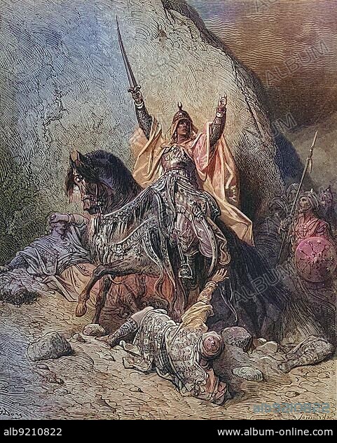 Saladin was the first Sultan of Egypt from 1171 and Sultan of Syria from 1174, Third Crusade, Crusades were strategically, religiously and economically motivated wars sanctioned by the Latin Church between 1095-99 and the 13th century, Historic, digitally restored reproduction of a 19th century original, exact original date not known.