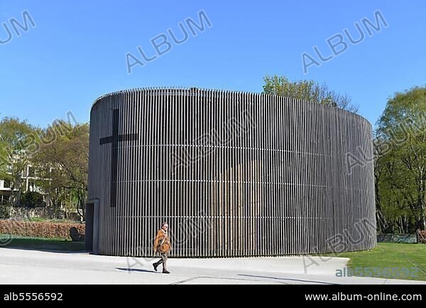 Chapel of Reconciliation, Berlin Wall Memorial, Bernauer Straße, Mitte, Berlin, Germany, Europe.