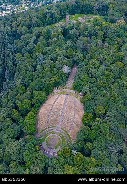 Thing site and rear St. Michael's monastery ruins on the Heiligenberg, Heidelberg, Baden-Württemberg, Germany, Europe.