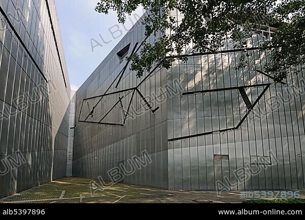 Jewish Museum, new building by Daniel Libeskind, detailed view of the facade, Berlin, Germany, Europe.
