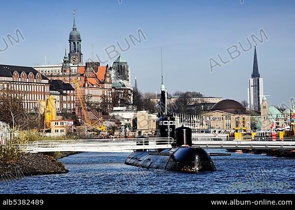 Soviet submarine B-515, sometimes referred to as U-434, open to the public as a museum exhibit, Hamburg, Germany, Europe.