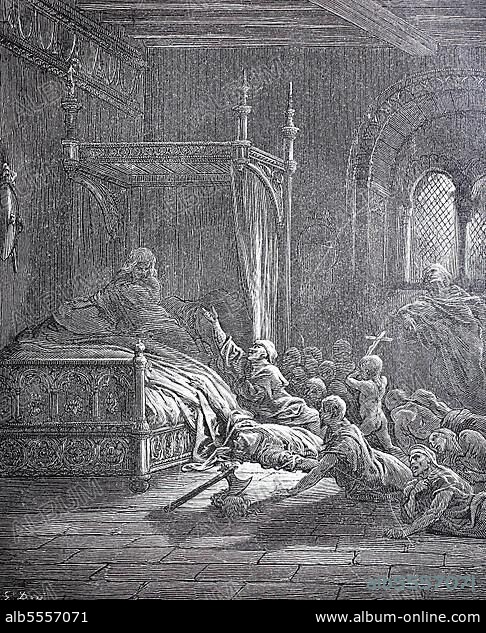 Fulco of Jerusalem or Fulco V of Anjou the Younger, Fulk, Fulco, 1089, 92-1143, also known as Fulk the Younger, was the Count of Anjou from 1109 to 1129 and the King of Jerusalem from 1131 until his death, First Crusade, Historical, digital reproduction of a 19th century original.