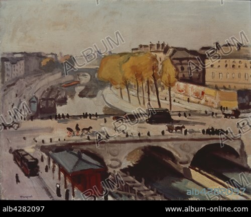 Albert Marquet. French school. Le Pont Saint-Michel et le quai des Grands Augustins. 1912. Oil on canvas (66 x 82 cm). Paris, musée national d'Art Moderne, Centre Pompidou. Albert Marquet (1875-1947).