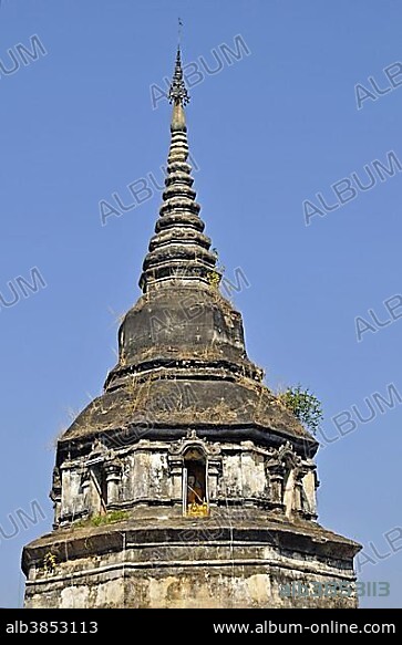 Old stupa, Wat Yaang Kuong Temple, Chiang Mai, Thailand, Southeast Asia, Asia.