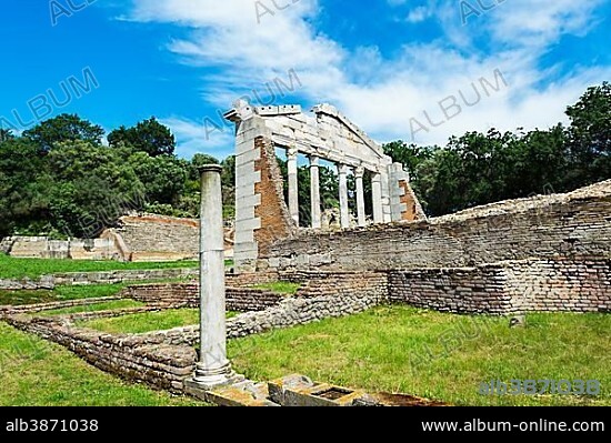 Agonothetes or Bouleuterion Monument, Apollonia Archaeological Park, Pojani Village, Illyria, Albania, Europe.