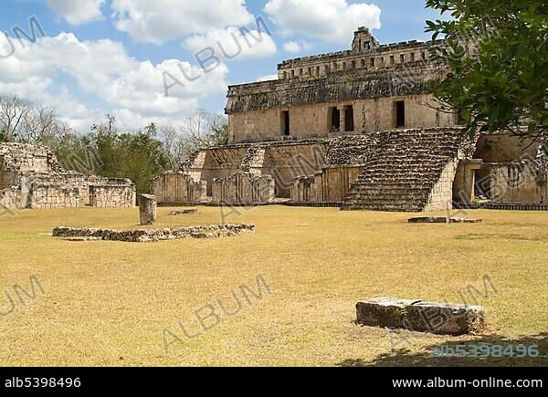 Kabah, El Palacio, The palace, Yucatan, Mexico, Central America.