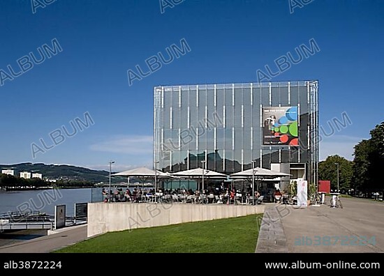 Lentos Art Museum Linz, Danube, Upper Austria, Austria, Europe.