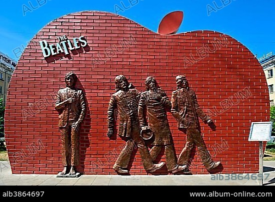 Beatles monument, Sukhbaatar, Ulaanbaatar, Mongolia, Asia.