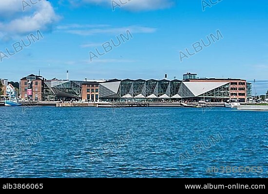 The Culture Yard, a modern cultural center with library, designed by AART architects in Elsinore, Hovedstaden Region, Denmark, Europe.
