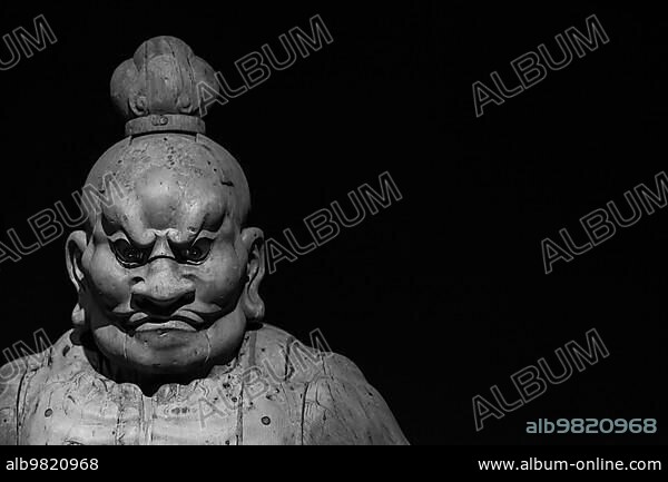 Japan; woodmade Kongorikishi statue; the muscular guardians of the Buddha; 13 century; Asia.