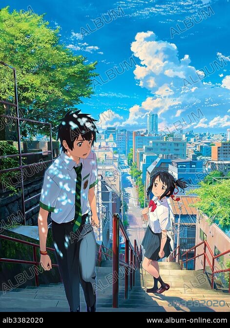 YOUR NAME 2016 KIMI NO NA WA directed by MAKOTO SHINKAI. Copyright AMUSE THE ANSWER STUDIO COMIX WAVE FILM EAST JAPAN MARKETING. Album alb3382020