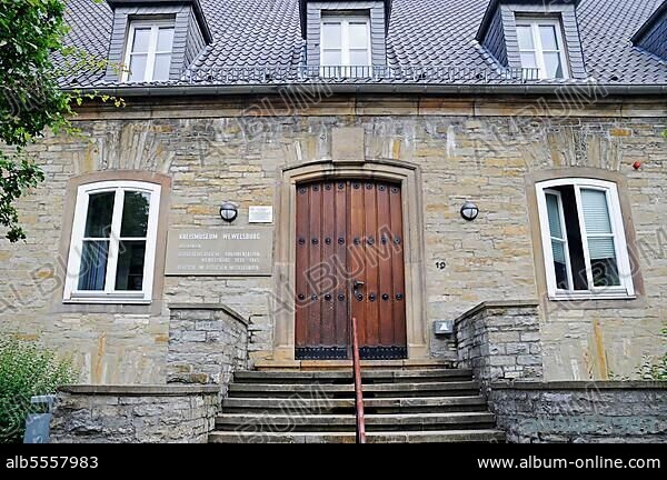 Wewelsburg, former guardhouse, youth hostel, district museum, former National Socialist cult and terror site of the SS, Büren, Paderborn district, North Rhine-Westphalia, Germany, Europe.