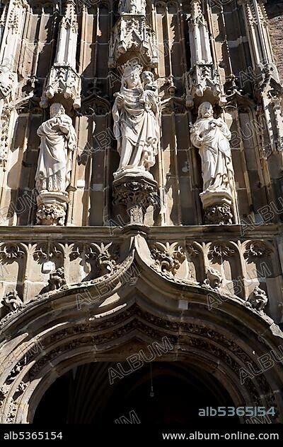 Aachen cathedral treasury, gothic portal, Aachen, Germany, Europe.