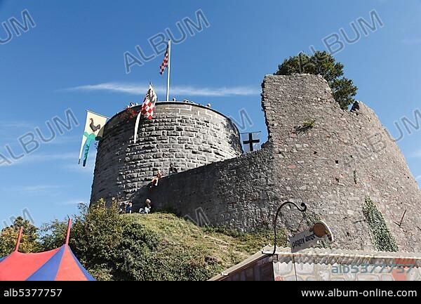 Festival in castle ruin Botenlauben, Bodenlaube, Bad Kissingen, Rhoen, Franconia, Germany, Europe.