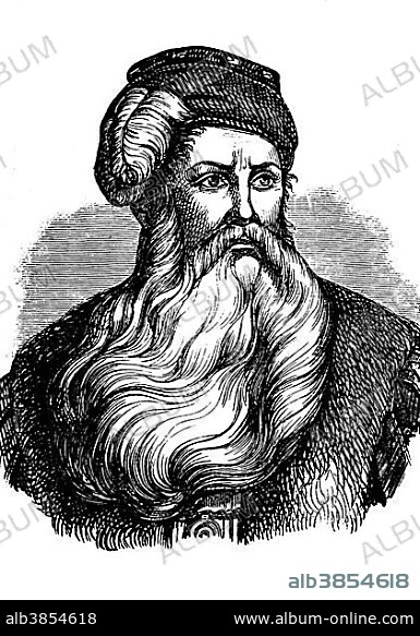 Gustav I. Wasa, Gustav Vasa in Swedish, Gustav Eriksson Vasa also known as Gustav I., 1496 - 1560, Swedish king from 1523 to 1560, historic wood engraving, about 1888.