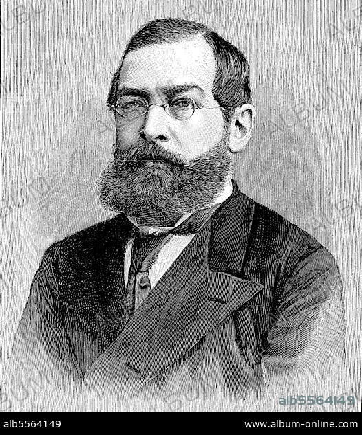 Gandolph Graf von Kuenburg, geboren am 12. Mai 1841, verstorben am 2. Mai 1921, war ein österreichischer Anwalt und Politiker, Historisch, digitale Reproduktion einer Originalvorlage aus dem 19. Jahrhundert.
