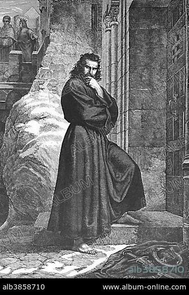 Walk to Canossa, Henry IV, Roman-German king, historical depiction.