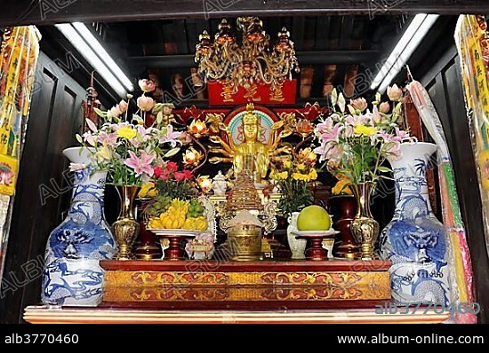 Goddess of Mercy, One Pillar Pagoda, Hanoi, North Vietnam, Vietnam, Southeast Asia, Asia.