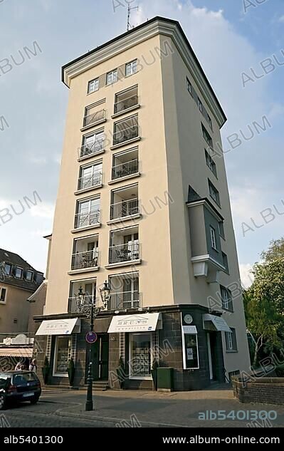 Recently renovated converted WW2 bunker in Kaiserswerth, Duesseldorf, North Rhine-Westphalia, Germany, Europe.