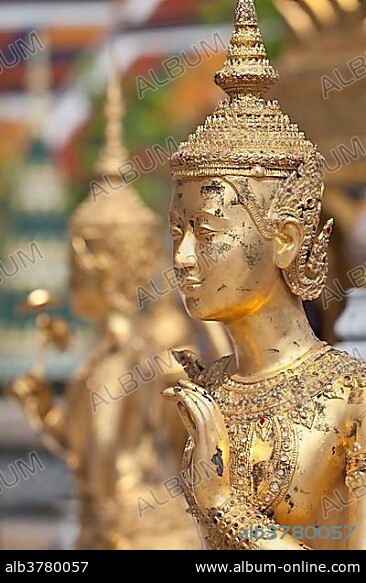 Statue of Kinnon, at Wat Phra Kaeo, Wat Phra Kaew, the Royal Grand Palace, Bangkok, Thailand, Asia.