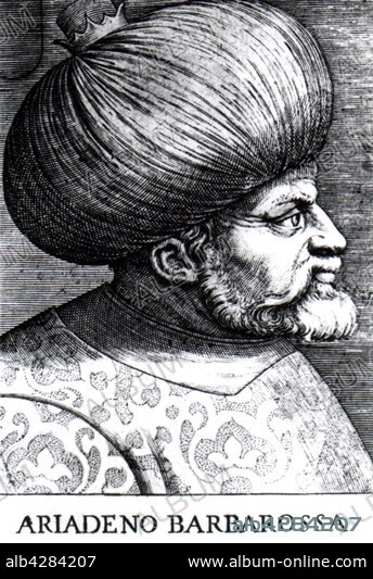 Turkish pirate Hayreddin Barbarossa, who founded Algiers state in the 16th century.
