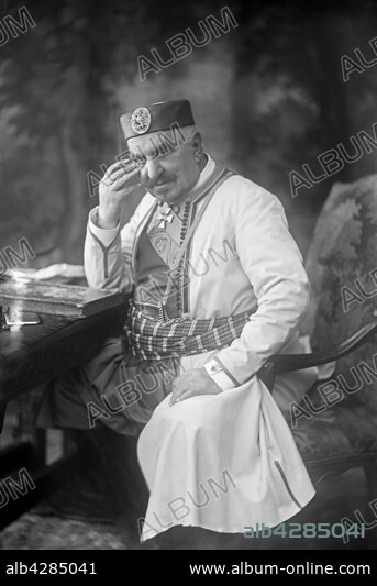 Nikola I Petrovic-Njegos (1841-1921), King of Montenegro from 1841 to 1918.. c.1915. Photo Taponier.