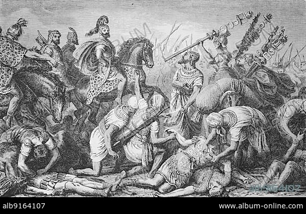 Second Punic War, The Cannibal War, The Battle of Casilinum, Italy, Roman Victims Are Stripped of Their Ornaments, The History of Ancient Rome, Roman Empire, Historical, Digitally Restored Reproduction of a 19th century Original, Europe.