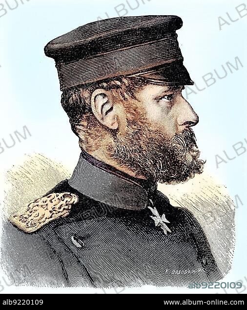 Friedrich Wilhelm Gustav Stiehle, since 1863 von Stiehle, 1823, 1899, was a Prussian officer, last General of the Infantry, Situation from the time of the Franco-Prussian War or Franco-Prussian War, 1870-1871, Historical, digitally restored reproduction from a 19th century original.