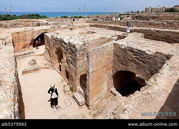Royal tombs, Tombs of the Kings, near Paphos, Southern Cyprus, West Coast, Greek Cyprus, South Europe.