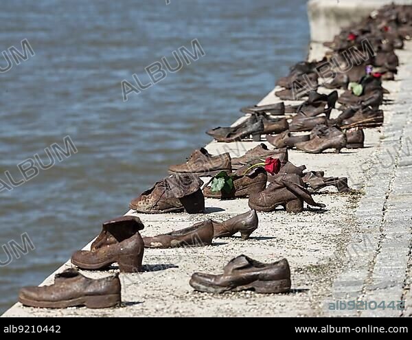 Iron shoes memorial to Jewish people executed WW2 in Budapest.