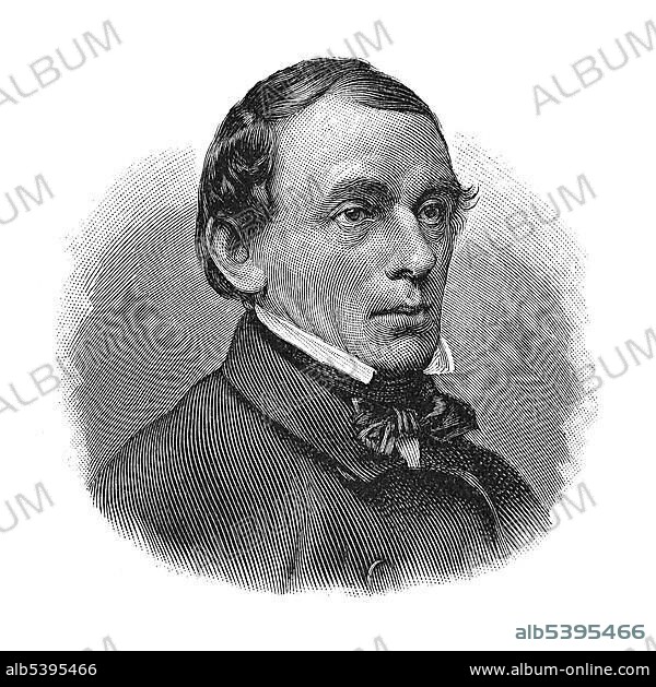 Woodcut, Rudolf Hermann Lotze, portrait.